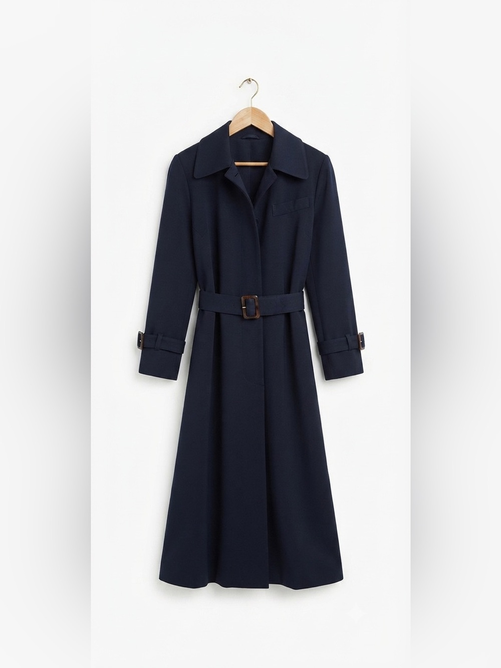 Vintage Navy Trench Coat Size 14 Classic